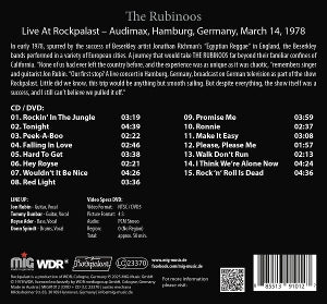 Rubinoos – Live At Rockpalast 1978 | 0885513910127 | extra productbeeld