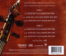 Ma, Yo-Yo – Bach: Unaccompanied Cello Suites | 0886975472321 | extra productbeeld