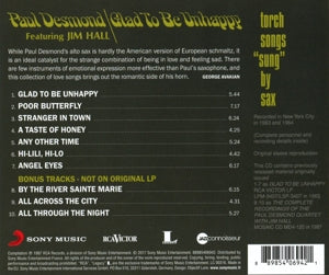 Desmond, Paul – Glad To Be Unhappy | 0889854069421 | extra productbeeld