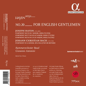 Kammerorchester Basel – Haydn 2032, Vol. 20: For English Gentlemen | 3701624511022 | extra productbeeld