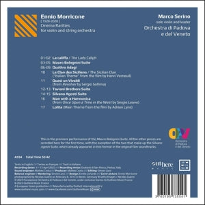 Serino, Marco – Morricone: Cinema Rarities For Violin and String Orchestra | 3760195735541 | extra productbeeld
