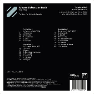 Bau, Teodoro – J.S. Bach: Partitas For Viola Da Gamba | 3760195736012 | extra productbeeld