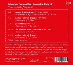 Ensemble Diderot & Johannes Pramsohler – Viola Concertos From Berlin | 3760341112202 | extra productbeeld