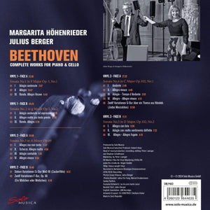 Hohenrieder, Margarita – Beethoven: Complete Works For Piano and Cello | 4260123644635 | extra productbeeld