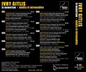 Gitlis, Ivry – Ivry Gitlis - In Memoriam | 4713106280196 | extra productbeeld