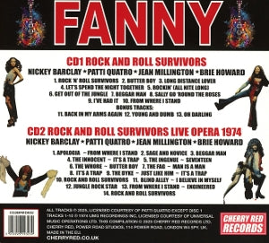 Fanny – Rock and Roll Survivors / Rock and Roll Survivors Live Opera 1974 | 5013929193239 | extra productbeeld