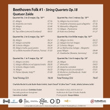 Quatuor Zaide – Beethoven Folk #1 / String Quartets, Op. 18 | 5051083239103 | extra productbeeld