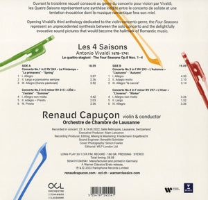 Capucon, Renaud – The Four Seasons - Chevalier | 5054197245541 | extra productbeeld