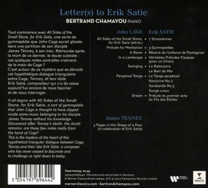 Chamayou, Bertrand – Letter(S) To Erik Satie | 5054197696442 | extra productbeeld