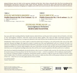 Perlman, Itzhak & Concertgebouw Orchestra & Bernard Haitink – Mendelssohn & Bruch: Violin Concertos | 5054197717840 | extra productbeeld