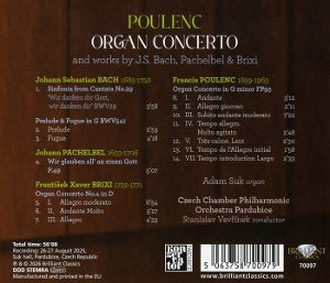 Suk, Adam – Poulenc: Organ Concerto | 5063758700979 | extra productbeeld