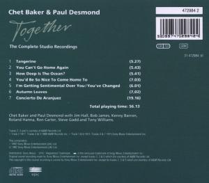 Baker, Chet & Paul Desmond – Together: the Complete Studio Recordings | 5099747298424 | extra productbeeld