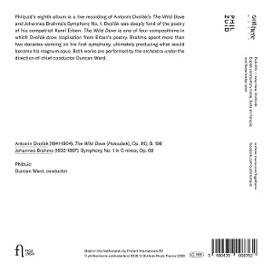 Philzuid – Dvorak: the Wild Dove - Brahms: Symphony No. 1 | 5400439008762 | extra productbeeld