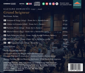 Orchestra E Coro Del Maggio Musicale Fiorentino – Donizetti: Grand Seigneur - Baritone Arias | 8007144080426 | extra productbeeld