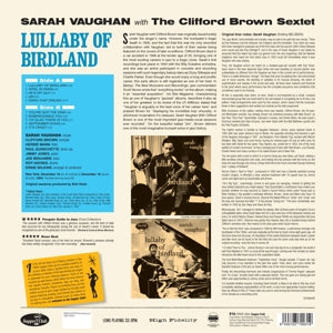 Vaughan, Sarah – Lullaby of Birdland | 8435723700319 | extra productbeeld
