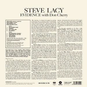Lacy, Steve – Evidence With Don Cherry | 8435723702290 | extra productbeeld