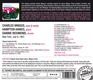 Mingus, Charles -Trio- – Mingus Three | 8436028696550 | extra productbeeld