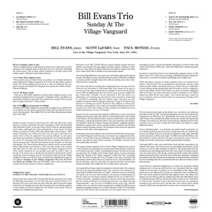 Bill Evans Trio – Sunday At the Village Vanguard | 8436028699919 | extra productbeeld