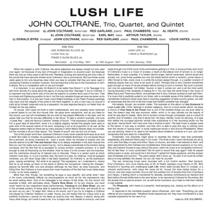 Coltrane, John – Lush Life | 8436539312628 | extra productbeeld
