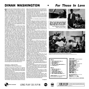 Washington, Dinah – For Those In Love | 8436539313601 | extra productbeeld