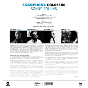 Rollins, Sonny – Saxophone Colossus | 8436542010504 | extra productbeeld