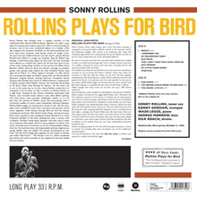 Rollins, Sonny – Plays For Bird | 8436542017503 | extra productbeeld