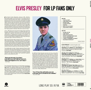 Presley, Elvis – For Lp Fans Only | 8436542019224 | extra productbeeld