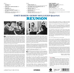 Baker, Chet & Gerry Mulligan -Quartet- – Reunion | 8436559465656 | extra productbeeld