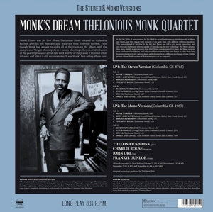 Monk, Thelonious – Monk's Dream - the Original Stereo & Mono Versions | 8436563182051 | extra productbeeld