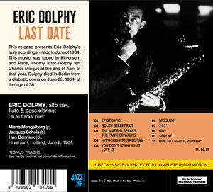 Dolphy, Eric – Last Date | 8436563184055 | extra productbeeld