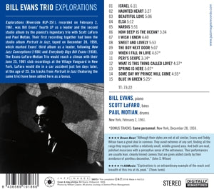 Evans, Bill – Explorations | 8436569191866 | extra productbeeld