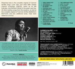 McRae, Carmen – Sings Lover Man and Other Billie Holiday Classics | 8436569194027 | extra productbeeld