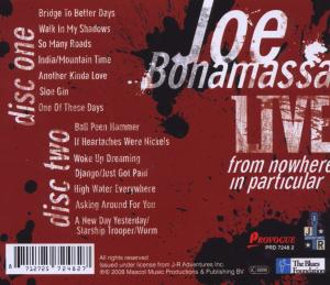 Bonamassa, Joe – Live - From Nowhere In Particular | 8712725724827 | extra productbeeld