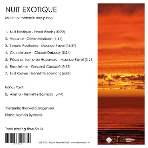 Jorgensen, Thorwald & Kamilla Bystrova – Nuit Exotique - Music For Theremin and Piano | 8717774571170 | extra productbeeld
