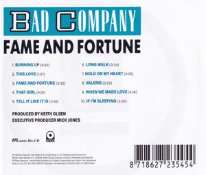Bad Company – Fame and Fortune | 8718627235454 | extra productbeeld