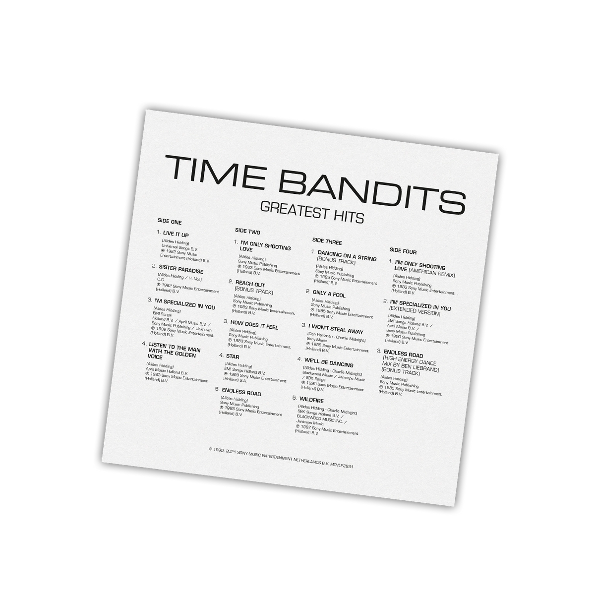 Time Bandits – Greatest Hits | 8719262038684 | extra productbeeld