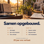 Achterkant van de hoes: Samen opgebouwd.