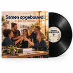 Hoofdbeeld met hoes en zwarte elpee: Samen opgebouwd.