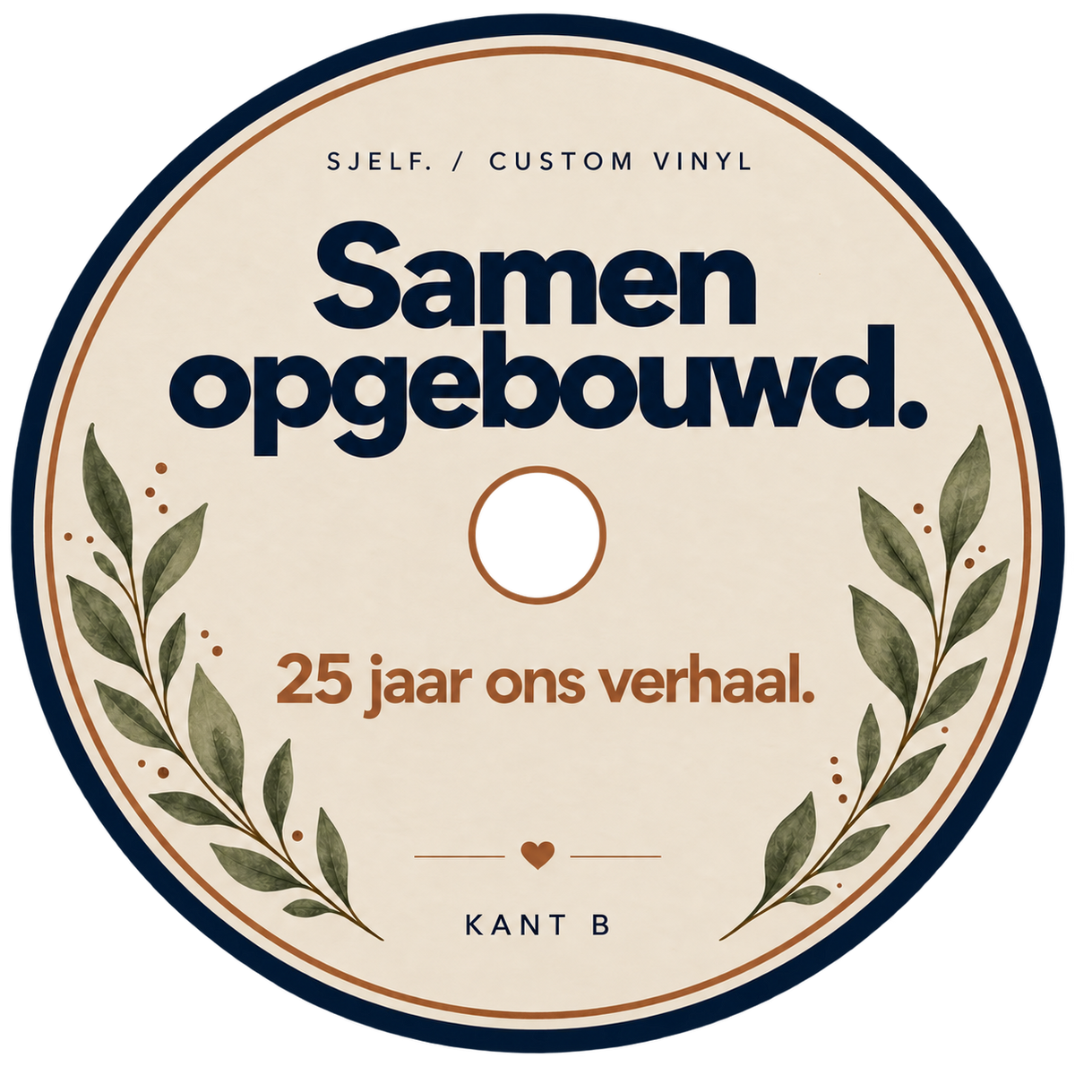Middenlabel kant B: Samen opgebouwd.