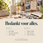 Achterkant van de hoes: Bedankt voor alles.