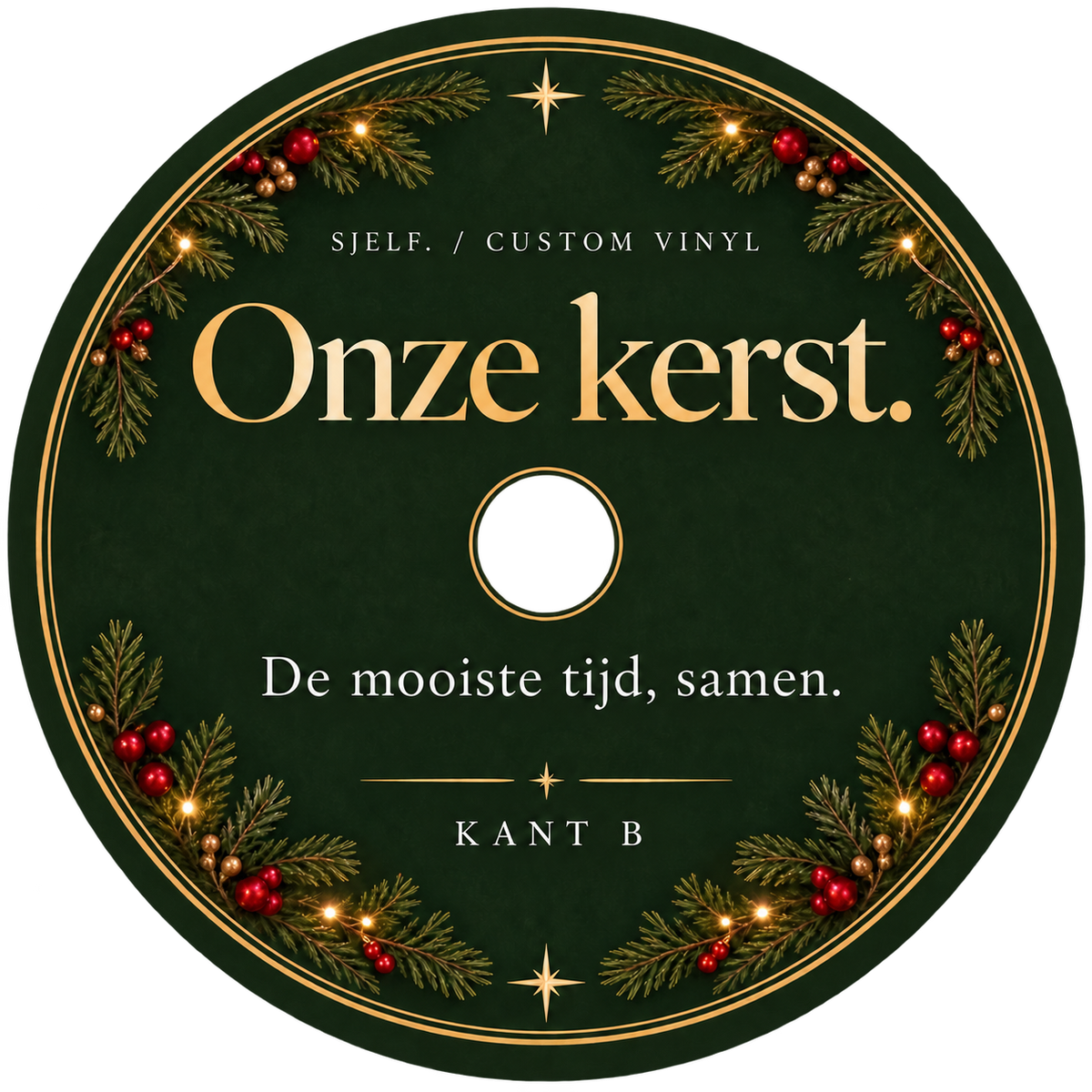 Middenlabel kant B: Onze kerst.