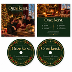Overzicht van hoes en beide middenlabels: Onze kerst.
