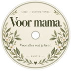 Middenlabel kant B: Voor mama.