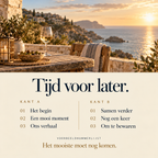 Achterkant van de hoes: Tijd voor later.