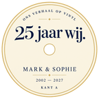 Persoonlijk middenlabel voor kant A van de trouwdag-voorbeeldplaat