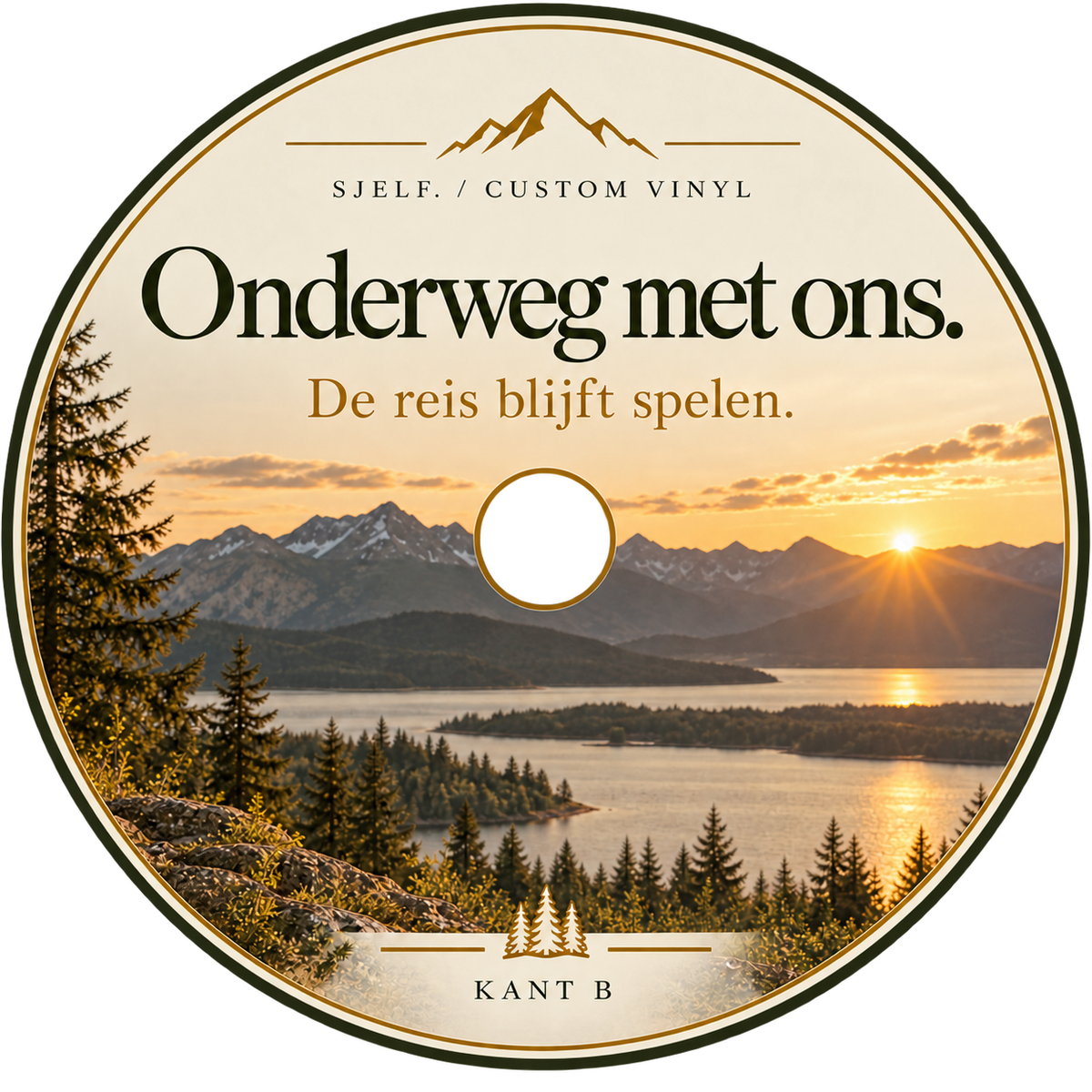 Middenlabel kant B: Onderweg met ons.