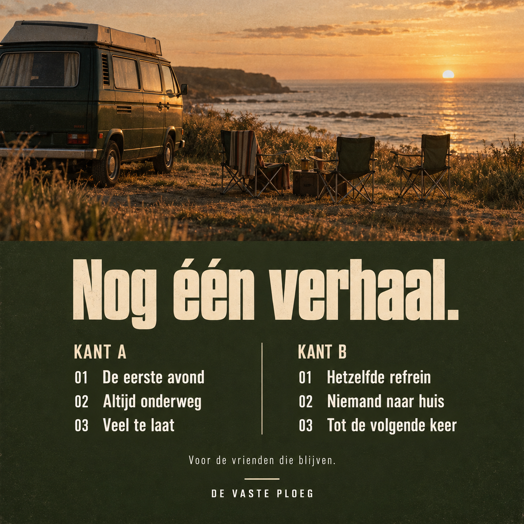 Achterkant van de voorbeeldhoes met nummerlijst voor ontwerp jullie vriendenplaat