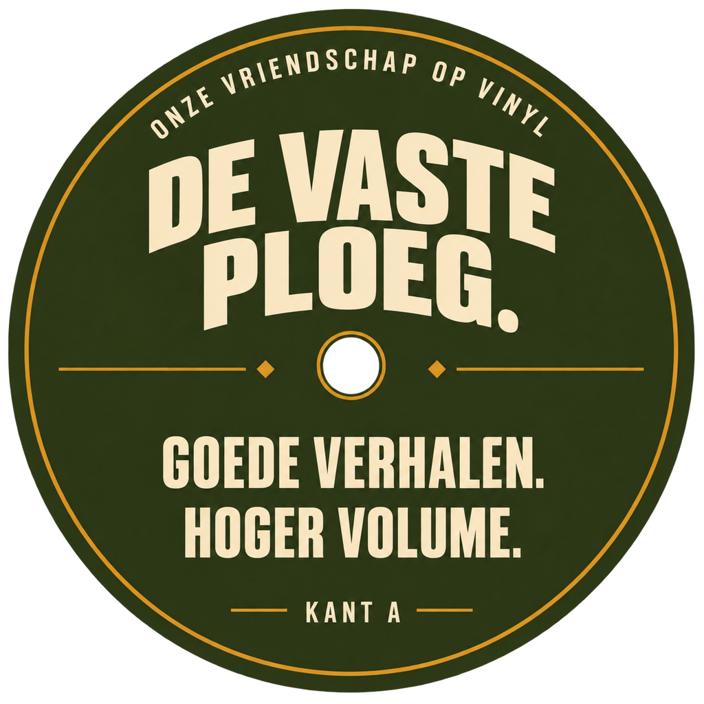 Persoonlijk middenlabel voor kant A van de vriendengroep-mannen-voorbeeldplaat