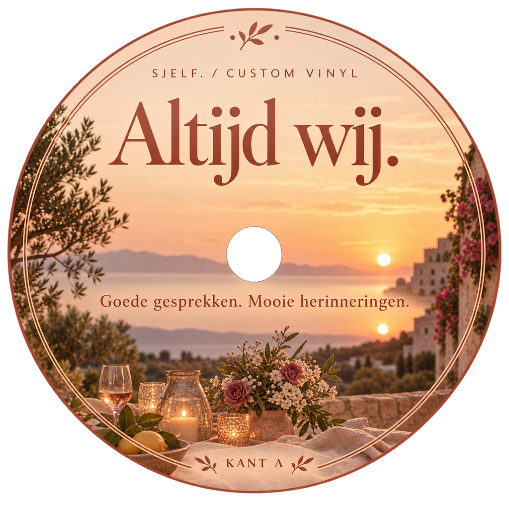 Middenlabel kant A: Altijd wij.