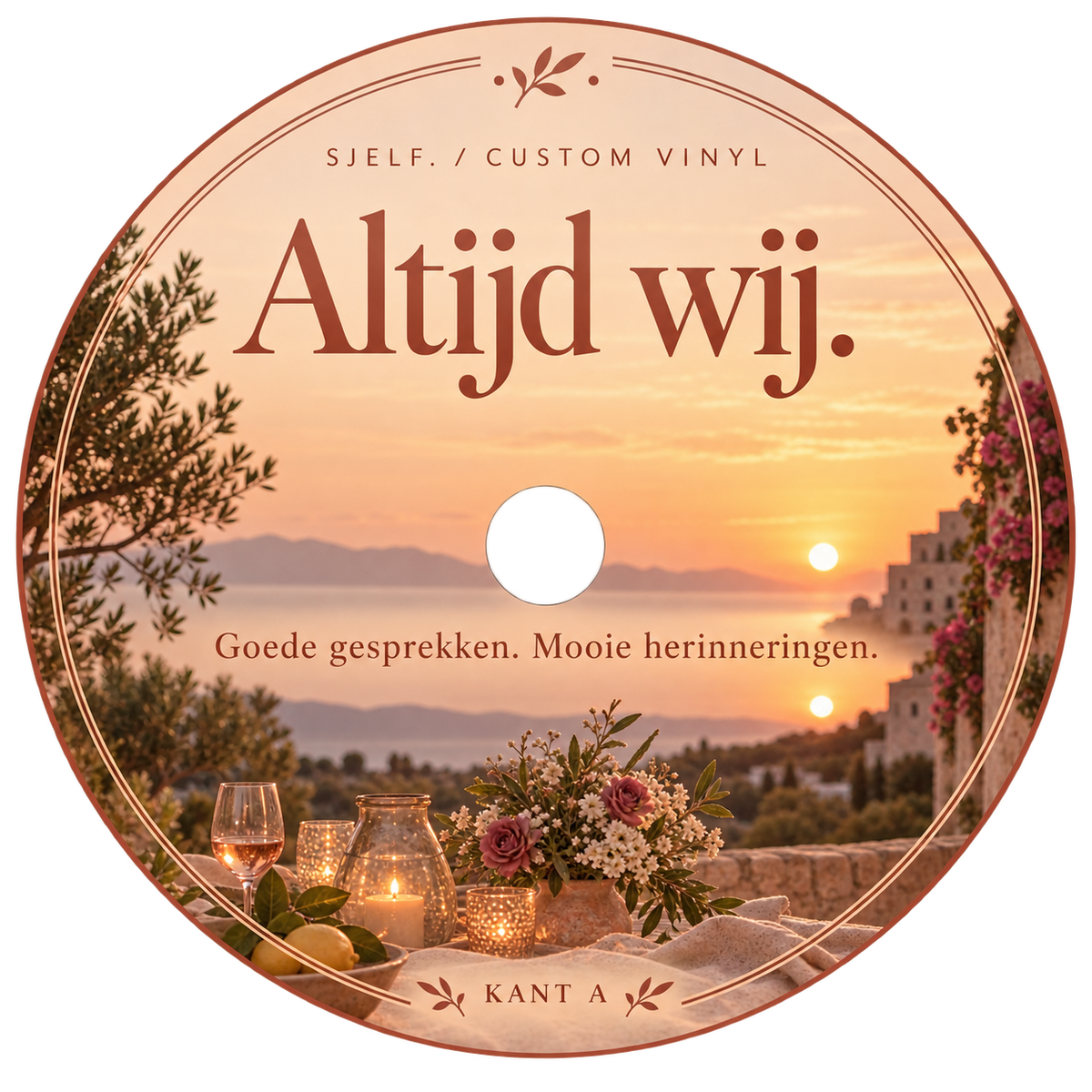 Middenlabel kant A: Altijd wij.